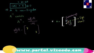1.5.11: Problem 1 Inverse of Matrix using Adjoint, Matrices and Determinants, Math Punjab Level-9