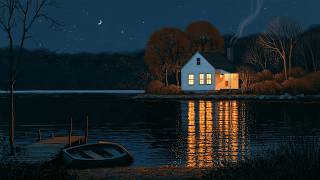 1940s, a still autumn night across the lake | soft oldies from inside the house | sleep, relax screenshot 2