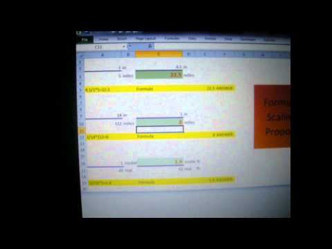 Microsoft Excel Math Scaling and Proportion Self-Tutoring Calculator (by Kenny L Keys)
