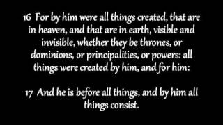 Colossians Chapter 1 KJV AV Read Along