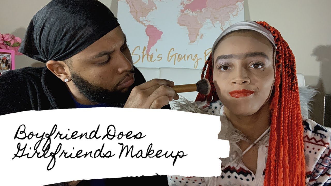 Boyfriend Does Girlfriends Makeup 