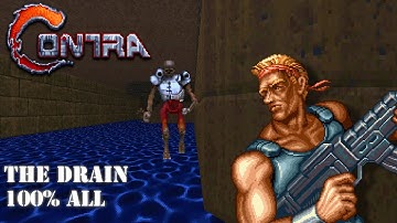 Contra Doom (Doom mod) - Doom 2 - The Drain OTEX Map [100% All]