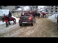 Car Sliding and Slipping on Snow in Kufri, Shimla