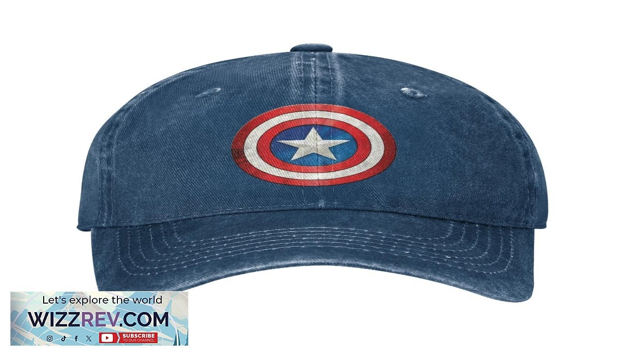 Vintage Captain America Brushed Shield Baseball Caps Unisex Style Distressed Denim Washed Review