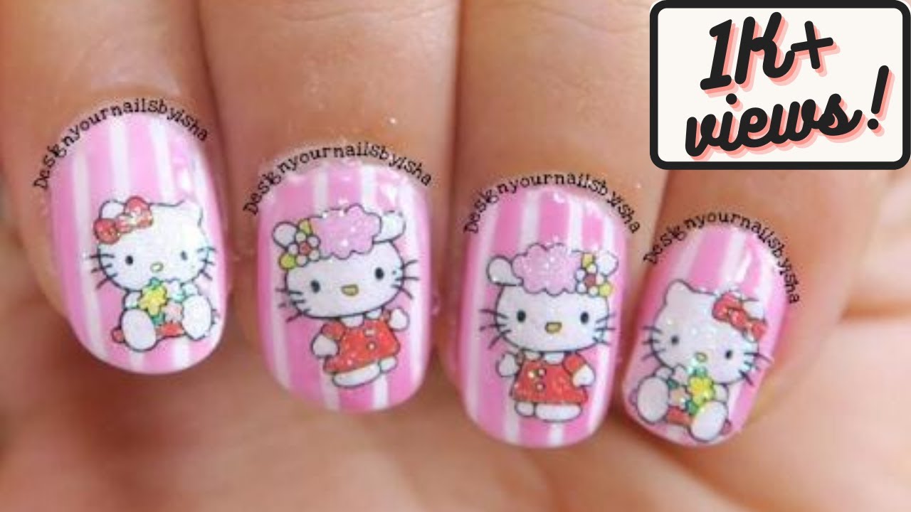 Hello Kitty Nail Sticker Kit - wide 8