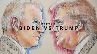 DEMO | Biden vs Trump | Portrait Painting with Soft Pastel