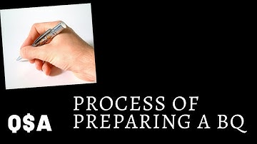 Process for traditional method of Preparing a Bill of Quantities