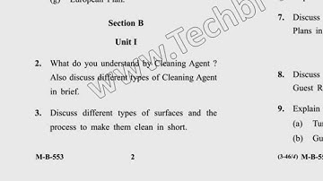 BHM 2nd Sem Accomodation Accomation & Front office Operation Question Paper