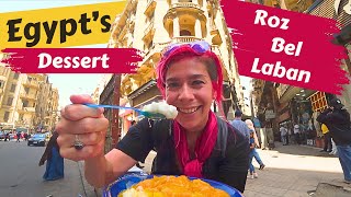 Egyptian Rice Pudding at Popular Shop in Cairo | Egypt Vlog # 170 | الرز بلبن المصري