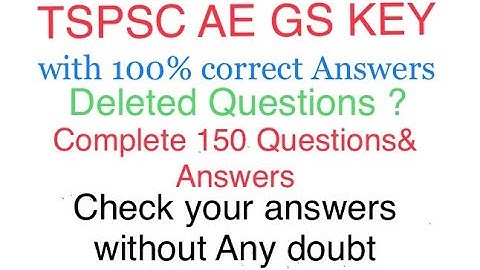 TSPSC AE GS KEY 2023 #tspsc #aee #key