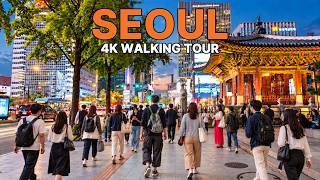 [South Korea] Seoul 4K Walking Tour | Gwanghwamun Square · Seoul City Hall, Seoul City Walk