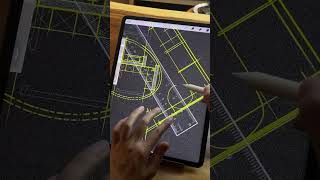 iPad hand-drawing can be accurate with the help of a ruler.  #interior design #decoration design