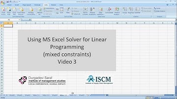 Linear Programming with mixed constraints on MS Excel Solver