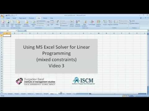 Linear Programming with Mixed Constraints in Excel Solver