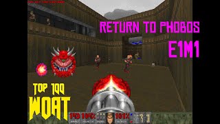 Return to Phobos E1M1 (1994) - WOAT - Doom 100 best WADS of all Time
