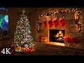 4k holiday fireplace scene  8 hour christmas screensaver by nature relaxation