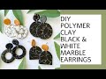 Polymer Clay Acrylic Paint Marble Earring Tutorial | Polymer Clay Marble Beginner Technique