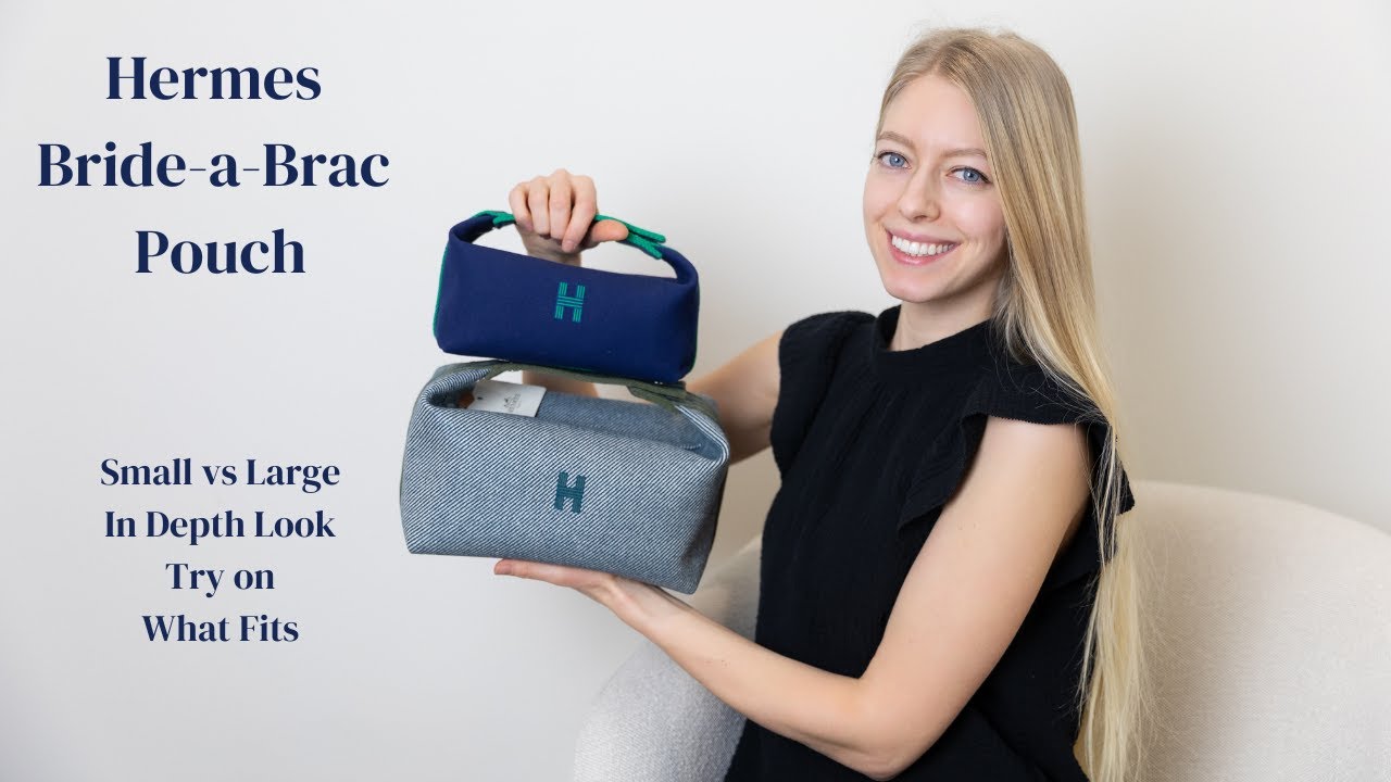 【HERMES】BRIDE-A-BRAC ラージ トイレタリーバッグ/化粧ポーチ Hermes Bride-a-Brac Small and Large Case Pouch In Depth