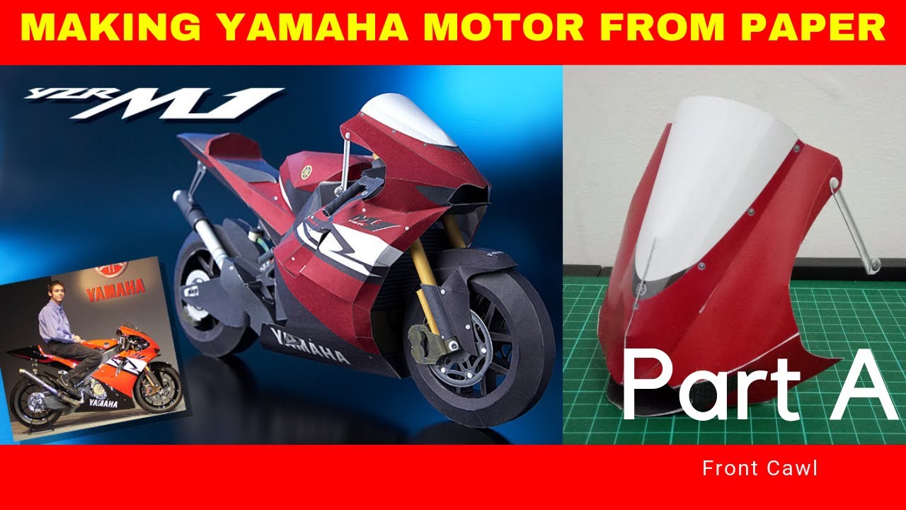 Making Yamaha YZR-M1 2004 Motorbike from paper | Part A papercraft - YouTube