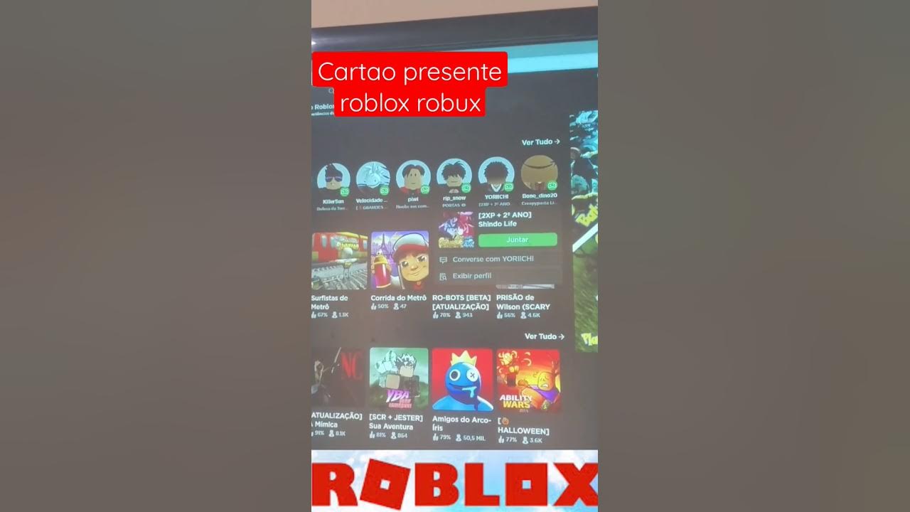 Como comprar e resgatar o cartão presente do Roblox no jogo