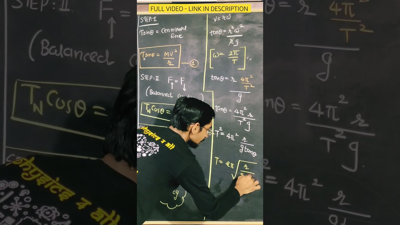 time period of conical pendulum| circular motion 