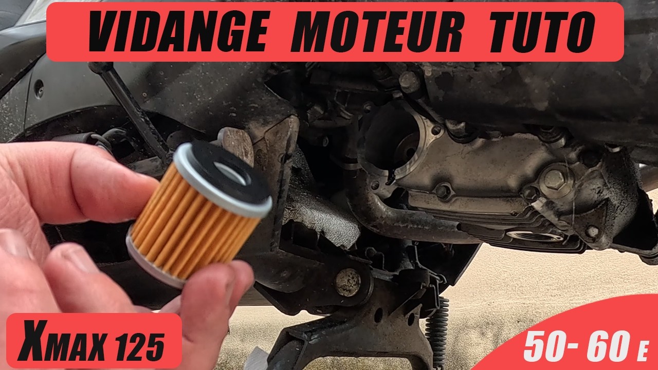 vidange-huile-moteur-et-remplacer-les-filtres-sur-yamaha-125-xmax-2006