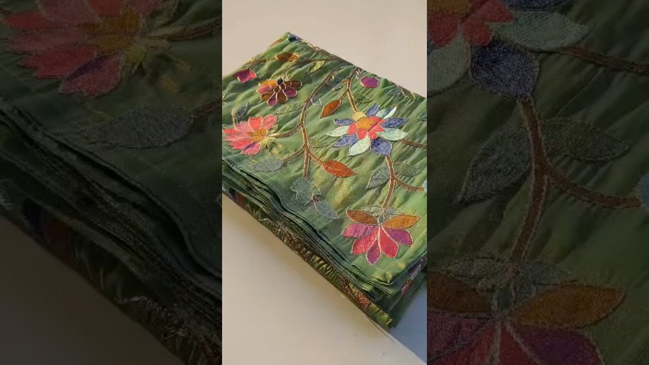 Floral Designer Embroidered Saree