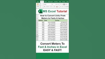 📏 Convert Meters to Feet & Inches in Excel Using Convert Function | Excel Shortcut 🔥