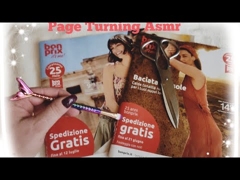 ASMR | Fashion Catalogue Look Through (page turning, cutting, brushing, tracing) soft spoken