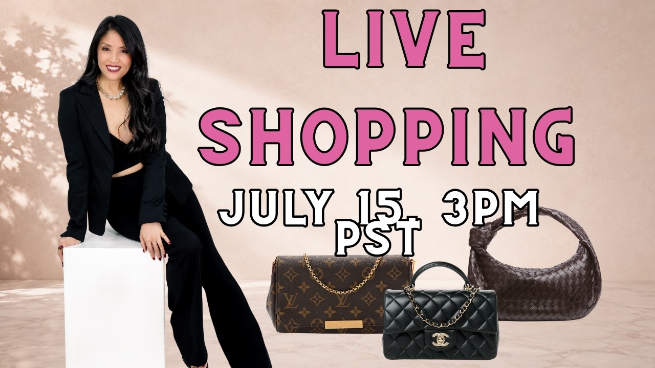 Shop with me LIVE.  LUXURY PRE-LOVED HANDBAGS AND WALLETS.
