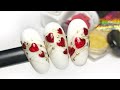 Вариант дизайна ногтей с сердечками Nail heart design