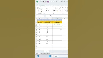 Convert Angles from Degrees to Radians in Excel | Advance Excel | Excel Tips & Tricks | #excel