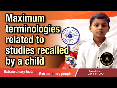Maximum terminologies related to studies recalled by a child