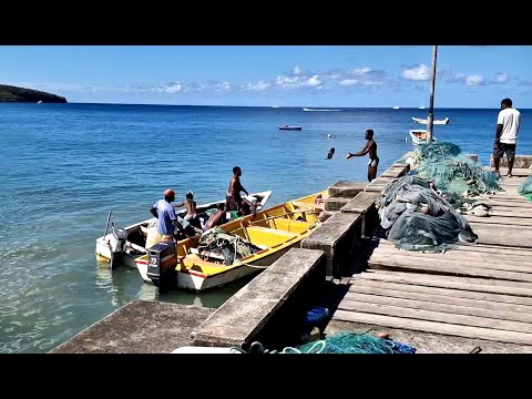 ST.LUCIA -ANSE LA RAYE, THE OLDEST FISHING VILLAGE