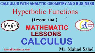 Lesson 10A Hyperbolic Functions
