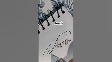 ansh name signature in brand #singnature #ansh #name #viralvideo