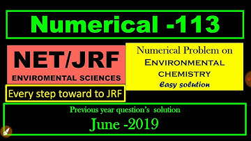 June 2019 question paper solution environmental sciences (nta ugc net jrf)| numerical problems