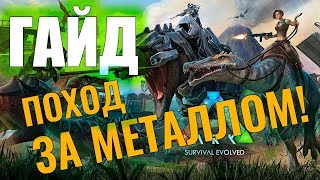 ПОХОД ЗА МЕТАЛЛОМ #ГАЙД ДЛЯ НОВИЧКОВ! Ark: Survival Evolved #4