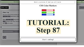 freeCodeCamp | Learn CSS color markers: step 87
