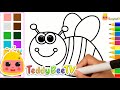 Drawing Cute BEE - Learn drawing and colors