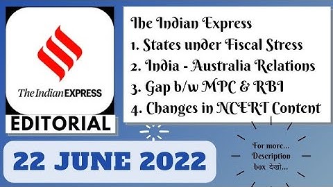 22nd June 2022 | Gargi Classes The Indian Express Editorials and Ideas Analysis | By R.K. Lata