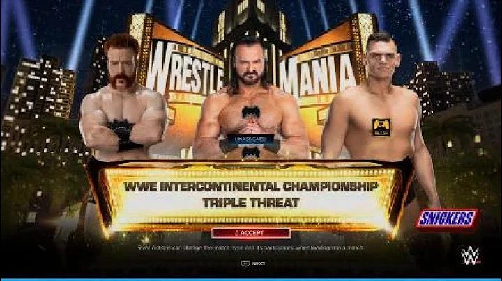 WWE WrestleMania 39 Match #10. Gunther vs. Sheamus vs. Drew McIntyre for the Intercontinental Title