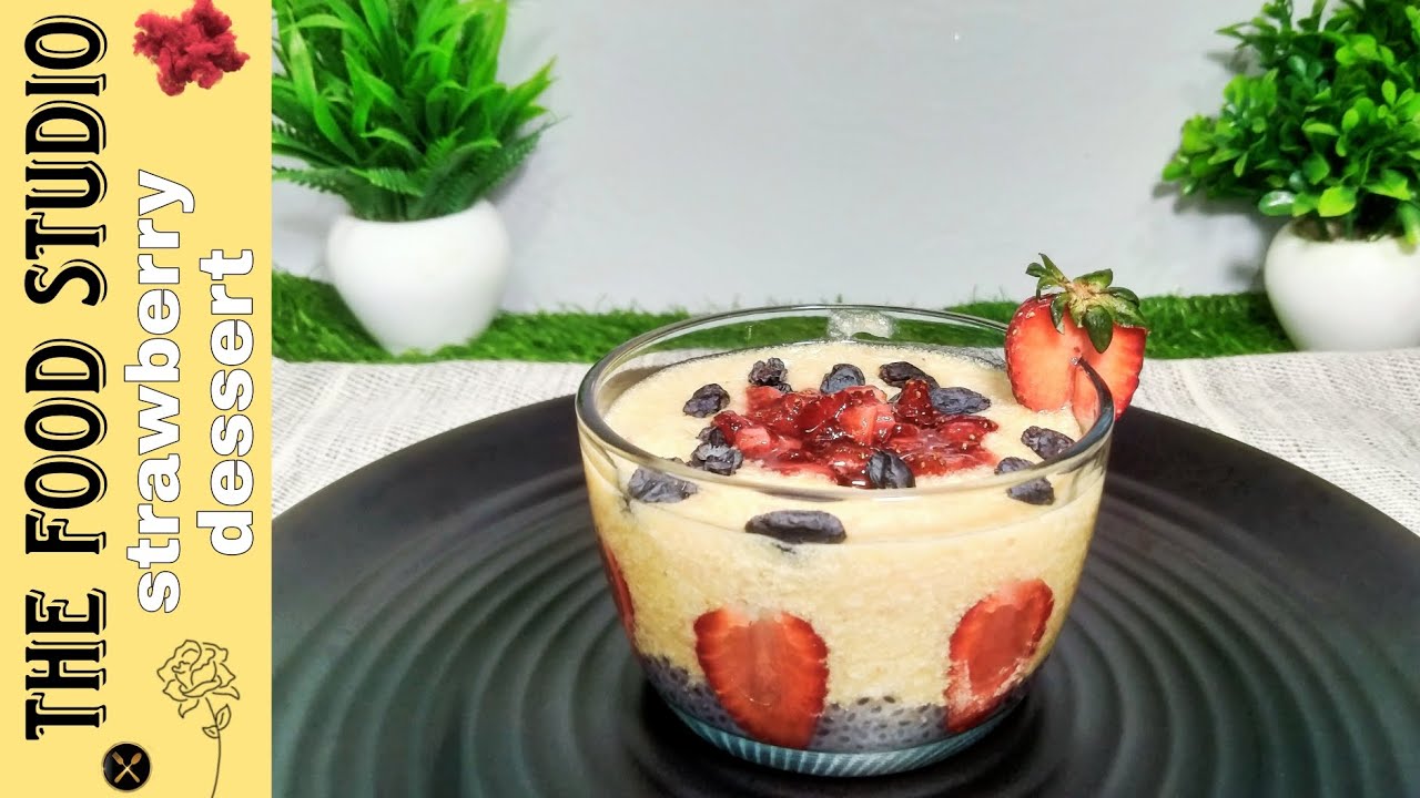 Strawberry dessert recipe | Arabian dessert | delicious and tasty | authentic dessert 