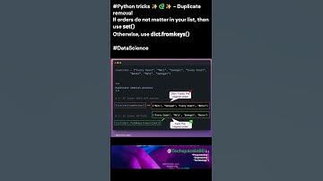 #Python tricks- Duplicate removal#shorts #technology #pythonforbeginners #pythonprogramming
