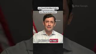Jon Ossoff: Did Mike Collins' businesses pay a neo-Nazi propagandist He keeps running from the ques