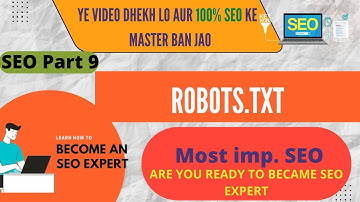 What is Robots txt & How to Create Robots txt File? |  SEO Tutorial