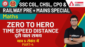 Time Speed & Distance (Part-4) | Maths for SSC CGL, CHSL, CPO and Railway Exams 2020