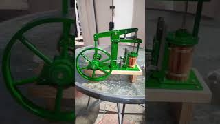 model steam engine running on compressed air