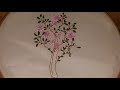 Вышивка гладью и бисером Цветущее дерево / Embroidery with smoothness and beads Blooming tree.