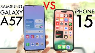 Samsung Galaxy A57 Vs iPhone 15! (Comparison) (Review)